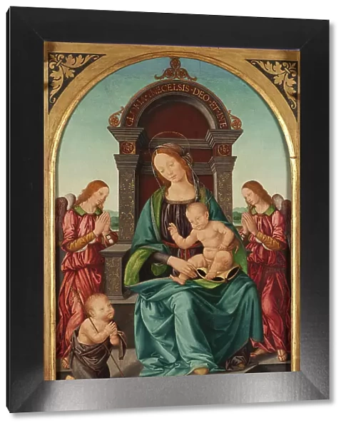 Madonna and Child with the Infant St John and Angels. Creator: Lorenzo di Credi