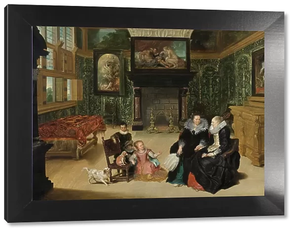 Interior, called 'Rubens salon'. Creators: Frans Francken II, Cornelis de Vos. Interior, called 'Rubens salon'. Creators: Frans Francken II, Cornelis de Vos