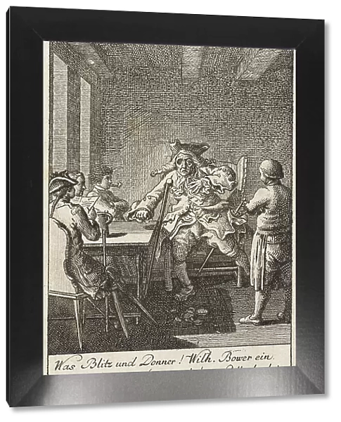 Plate 1 for Thomas Smollett's The Adventures of Peregrine Pickle, 1785. Creator: Daniel Nikolaus Chodowiecki