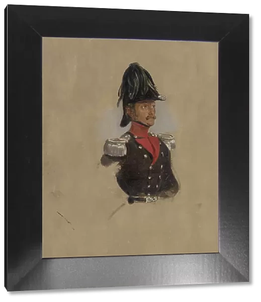Portrait study of Captain J.J.P. van Munnick, 1819-1860. Creator: Nicolaas Pieneman