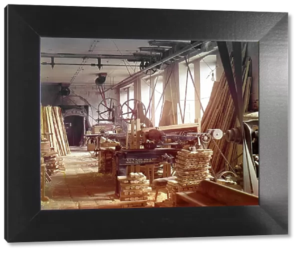 Joining shop for the production of scabbards at the Zlatoust plant, 1910. Creator: Sergey Mikhaylovich Prokudin-Gorsky