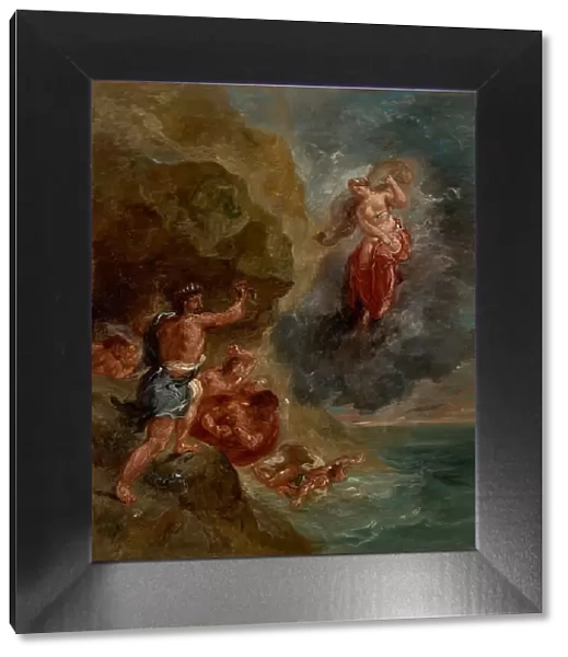 Four Seasons, Winter: Juno beseeches to destroy Aeneas Fleet, 1856-1863. Creator: Delacroix, Eugène (1798-1863)