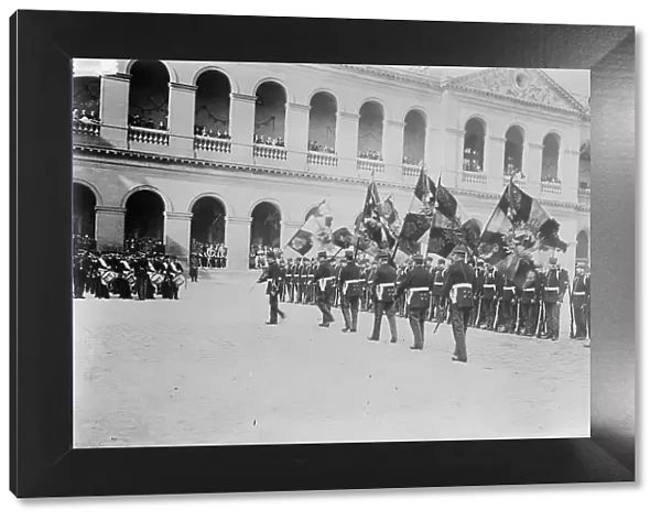 German flags received at Invalides, Paris, 27 Oct 1914. Creator: Bain News Service