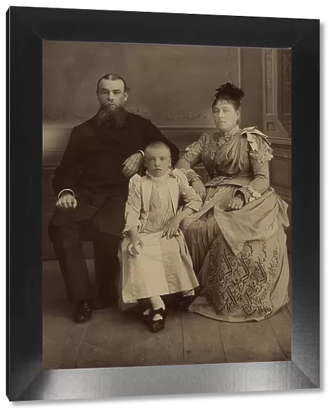 Group photo of the family of merchant Egorov Alexander Mikhailovich, 1880. Creator: Unknown