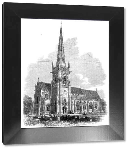 St. Mary tower church, Ipswich, recently restored, 1864. Creator: Mason Jackson