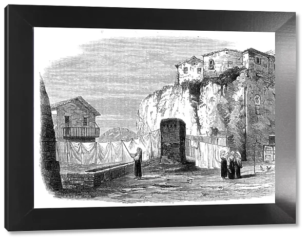 The Tarpeian Rock, Rome, 1864. Creator: Mason Jackson