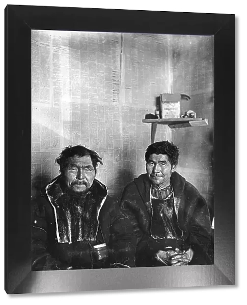 Two Chukchi in kukhlyankas, 1910-1929. Creator: Ivan Emelianovich Larin