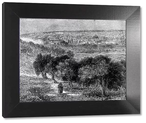 Jerusalem from the Mount of Olives - from a photograph by Mr. F. Bedford... 1862. Creator: Mason Jackson