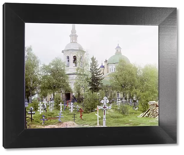 Cemetery Church of the Exaltation of the Cross, Ostashkov, 1910. Creator: Sergey Mikhaylovich Prokudin-Gorsky