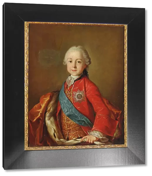 Portrait of Tsar Paul I of Russia (1754-1801) as Zarevich, Second Half of the 18th cen.. Creator: Rotari, Pietro Antonio (1707-1762)