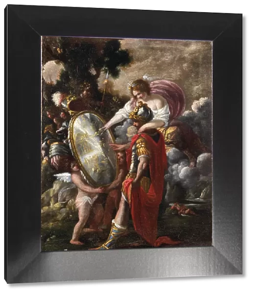 Thetis hands the shield to Achilles. Creator: Passeri, Giuseppe (1654-1714)