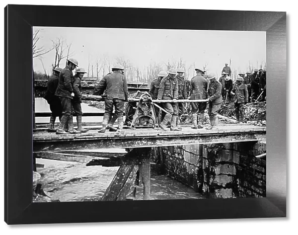British engineers repairing bridge, between c1915 and 1918. Creator: Bain News Service