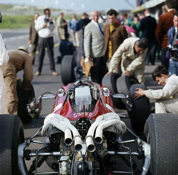 1966 Ferrari 312 Formula 1 engine. Creator: Unknown
