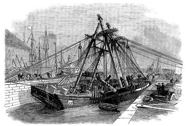 Accident at the Entry Lock of the East India Docks, Blackwall, 1858. Creator: Unknown