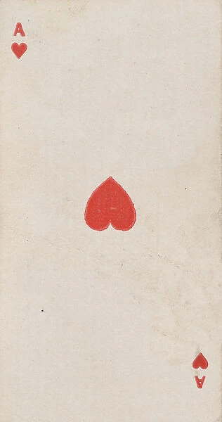 Ace of Hearts (red), from the Playing Cards series (N84) for Duke brand cigarettes, 1888