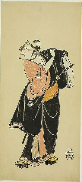The Actor Ichikawa Raizo I as Hanakawado no Sukeroku in the scene 'Sukeroku” in the pla... c. 1764. Creator: Shunsho. The Actor Ichikawa Raizo I as Hanakawado no Sukeroku in the scene 'Sukeroku” in the pla... c. 1764