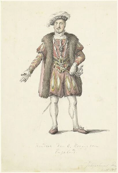 An actor as King Henry VIII of England, 1780-1836. Creator: Johannes Jelgerhuis