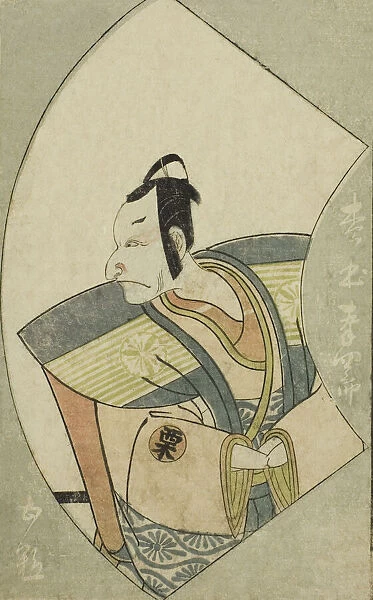 The Actor Matsumoto Koshiro II, from 'A Picture Book of Stage Fans (Ehon butai ogi)', Japan, 1770. Creator: Shunsho