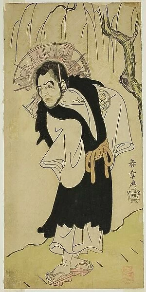 The Actor Nakamura Utaemon I as Monk Seigen of Kiyomizu Temple in the Play Soga Moyo... c. 1769. Creator: Shunsho