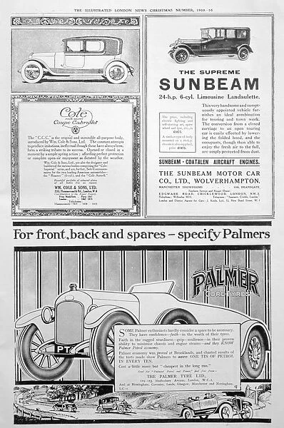 An advertising page in the Illustrated London News, Christmas, 1920