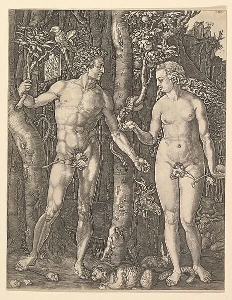 Adam and Eve, 1566. Creator: Jan Wierix