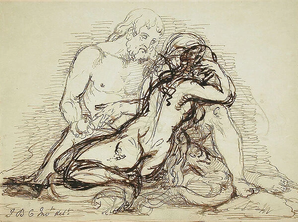 Adam and Eve, 18th century. Creator: Giovanni Battista Cipriani
