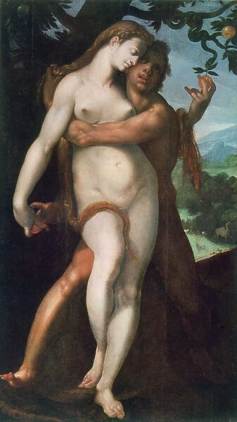 Adam and Eve, c1566-1611. Artist: Bartholomeus Spranger