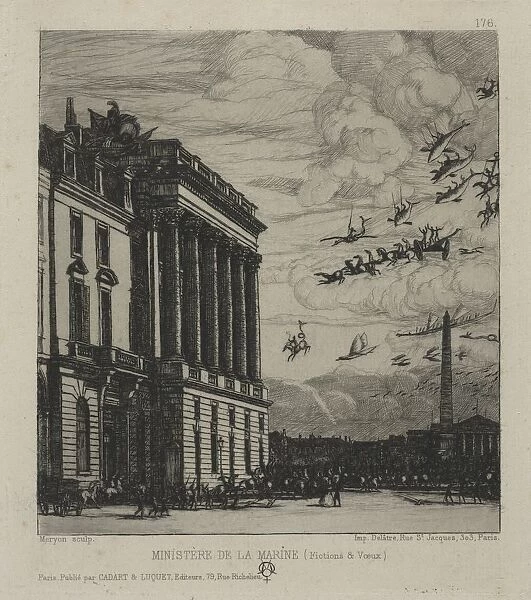 The Admiralty, Paris, 1865. Creator: Charles Meryon (French, 1821-1868);Cadart &