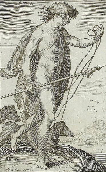 Adonis, between 1607 and 1610. Creator: Jacob Matham