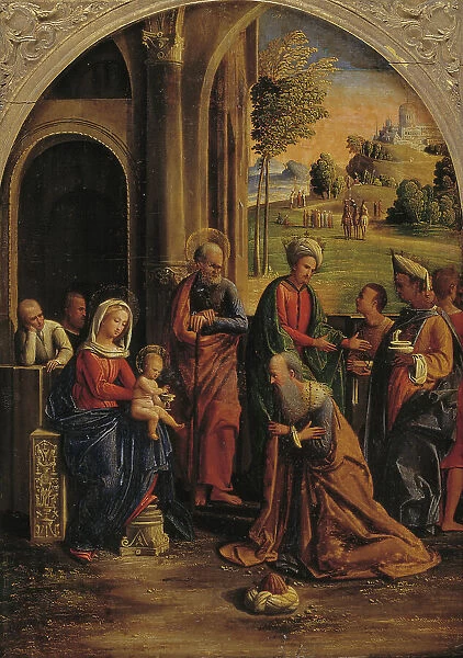 The Adoration of the Kings, 1522-1525. Creators: Ortolano, Benvenuto Tisi da Garofalo