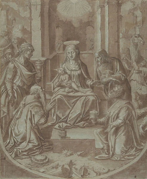 The Adoration of the Magi (Cartoon for an Embroidery), 1587-89