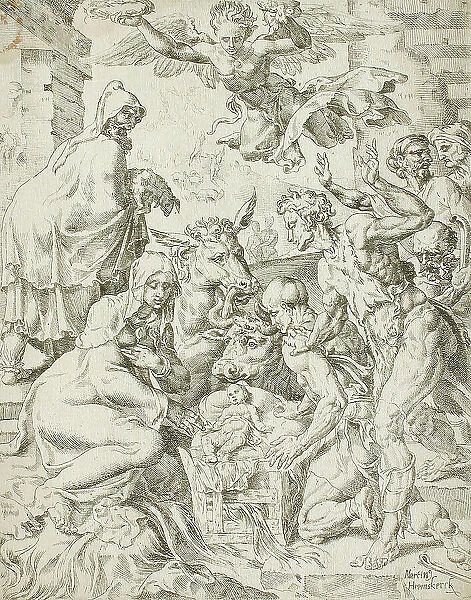 Adoration of the Shepherds, 1548. Creator: Unknown