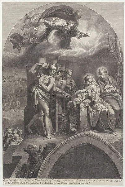 The Adoration of the Shepherds, with God the Father overhead, 1754-1802. Creator: Gaetano Gandolfi