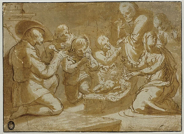 The Adoration of the Shepherds, unknown date. Creator: Anon