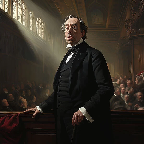 AI IMAGE - Portrait of Benjamin Disraeli, 1870s, (2023). Creator: Heritage Images