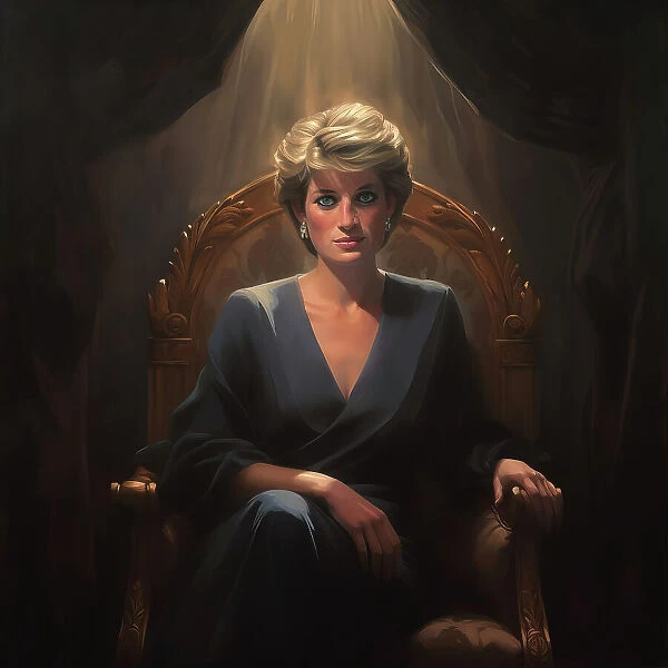 AI IMAGE - Portrait of Diana, Princess of Wales, 1990s, (2023). Creator: Heritage Images
