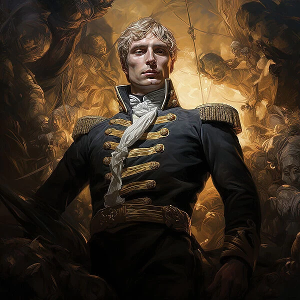 AI IMAGE - Portrait of Horatio Nelson, 1800s, (2023). Creator: Heritage Images