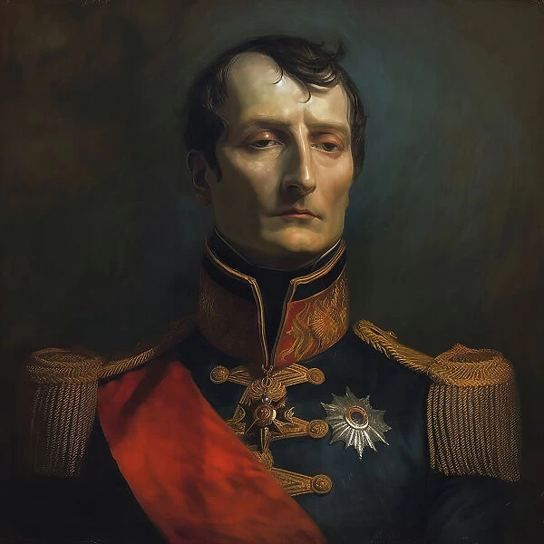 AI IMAGE - A portrait of Napoleon Bonaparte, early 19th century, (2023). Creator: Heritage Images
