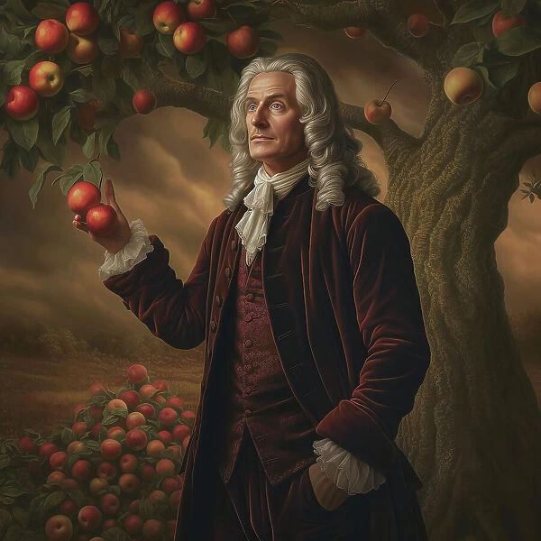 AI IMAGE - Portrait of Sir Isaac Newton, 1660s, (2023). Creator: Heritage Images