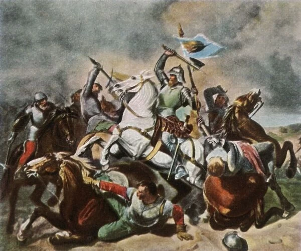 Albrecht Achilles in battle against the Nurembergers, 1450, (1936). Creator: Unknown