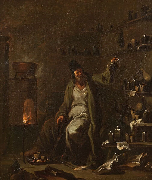 The Alchemist, late 17th-mid 18th century. Creator: Alessandro Magnasco