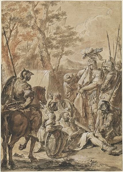 Alexander the Great before the Corpse of Darius, 1750s / 1760s. Creator: Francesco Fontebasso