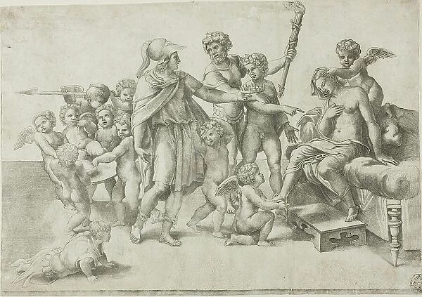 Alexander and Roxana, 16th century. Creator: Giovanni Jacopo Caraglio