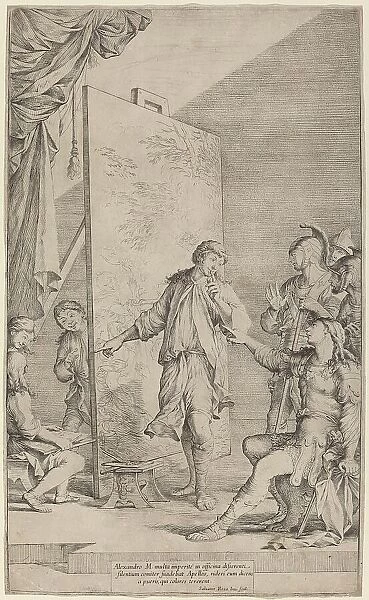 Alexander in the Studio of Apelles, c. 1662. Creator: Salvator Rosa