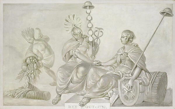 Allegory of the Treaty of Friendship and Commerce between the States General of the United Netherla Creator: Anon