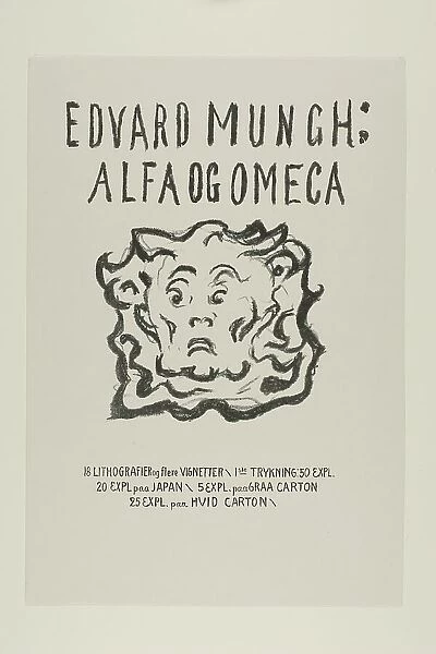 Alpha and Omega:Title Page, 1908 / 09. Creator: Edvard Munch