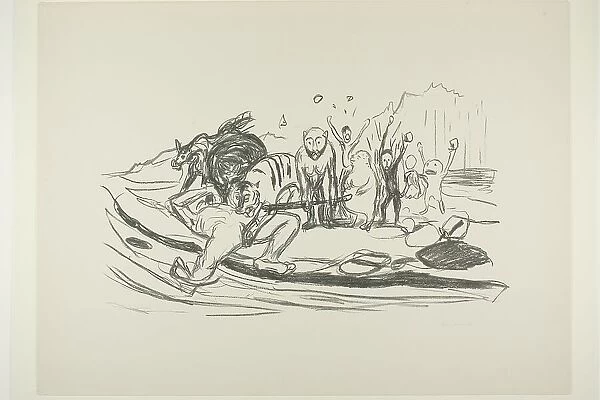 Alpha's Death, 1908 / 09. Creator: Edvard Munch