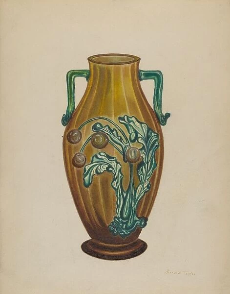 Amber Vase, c. 1937. Creator: Richard Taylor