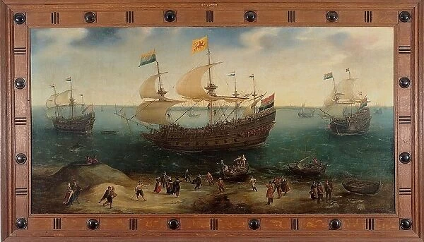 The Amsterdam Four-Master ‘De Hollandse Tuyn and Other Ships on their Return from Brazil under the Creator: Hendrick Cornelisz Vroom