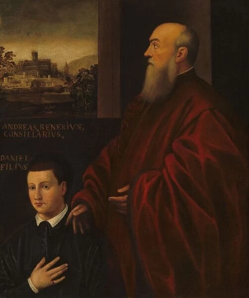 Andrea Renier and His Son Daniele, c. 1560  /  1566. Creator: Unknown